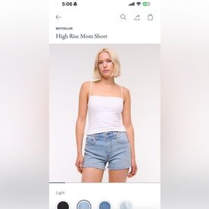 Abercrombie & Fitch Curve Love The Mom Short High Rise, Sz 12